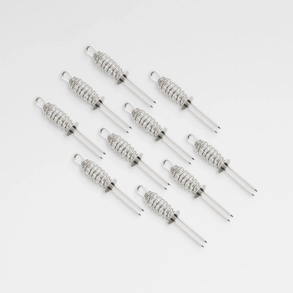 Stainless Steel Spiral Corn Holders, Set of 10