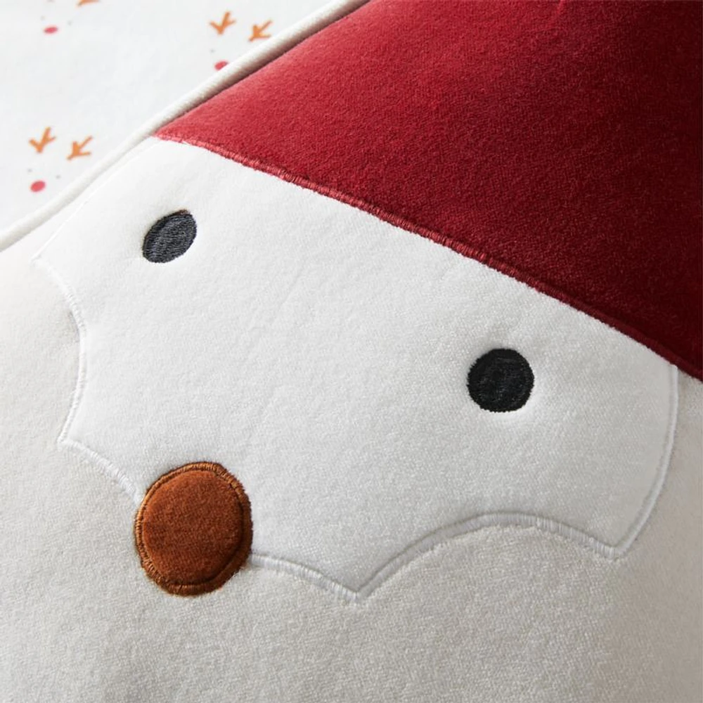 Santa Claus Triangle Velvet Kids Christmas Throw Pillow