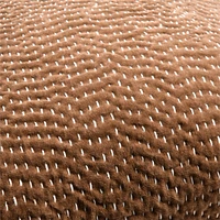Sashiko Organic Cotton Velvet 20x20 Camel Tan Throw Pillow Cover