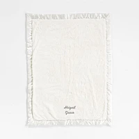 Satin Trim Plush Baby Stroller Blanket