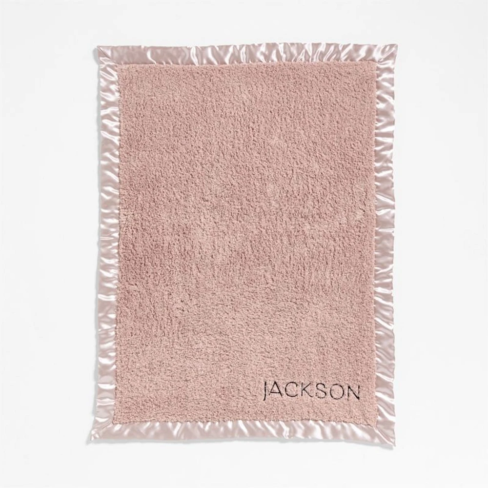 Satin Trim Rosy Lilac Plush Baby Stroller Blanket