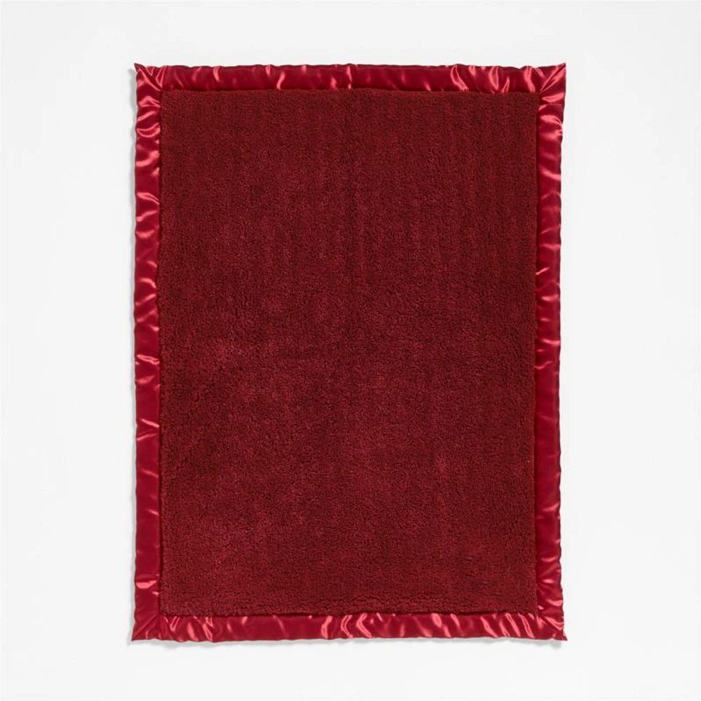 Satin Trim Luminous Plush Baby Stroller Blanket