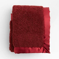 Satin Trim Luminous Plush Baby Stroller Blanket