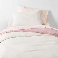 Cozy Cloud Zen Geo Orchid Rose Washed Organic Cotton Kids Twin Sheet Set