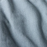Scoop Light Blue Waffle Weave Organic Cotton Kids Twin Duvet Cover