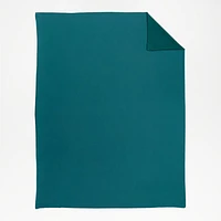 Scoop Teal Waffle Weave Organic Cotton Kids Twin Duvet Cover