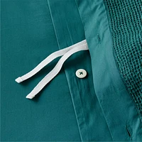 Scoop Teal Waffle Weave Organic Cotton Kids Twin Duvet Cover