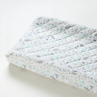 Stay Cool  Sea Organic Cotton Baby Changing Pad Cover