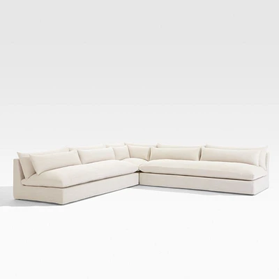 Seascape 3-Piece Upholstered L-Shaped Outdoor Sectional Sofa
