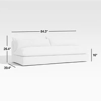 Seascape 84" Upholstered Outdoor Sofa with Throw Pillows