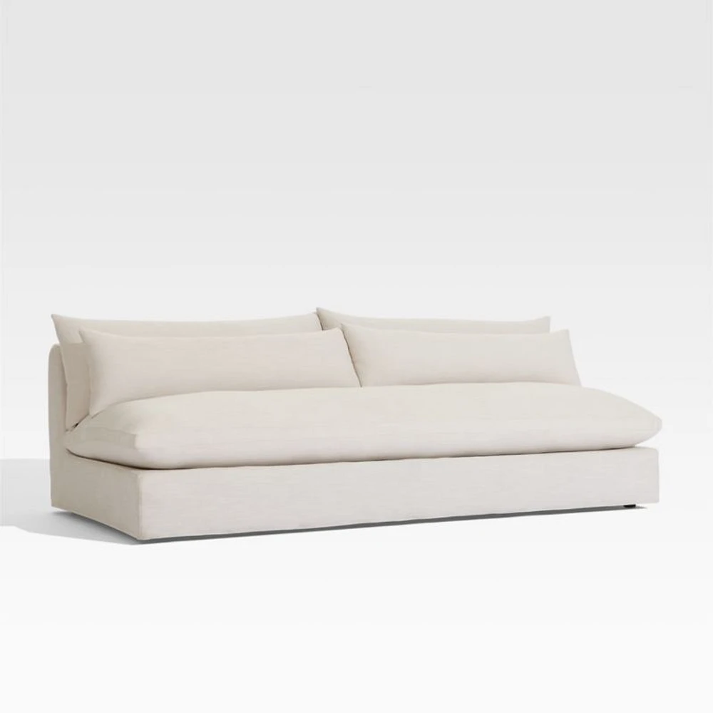 Seascape 84" Upholstered Outdoor Sofa with Throw Pillows