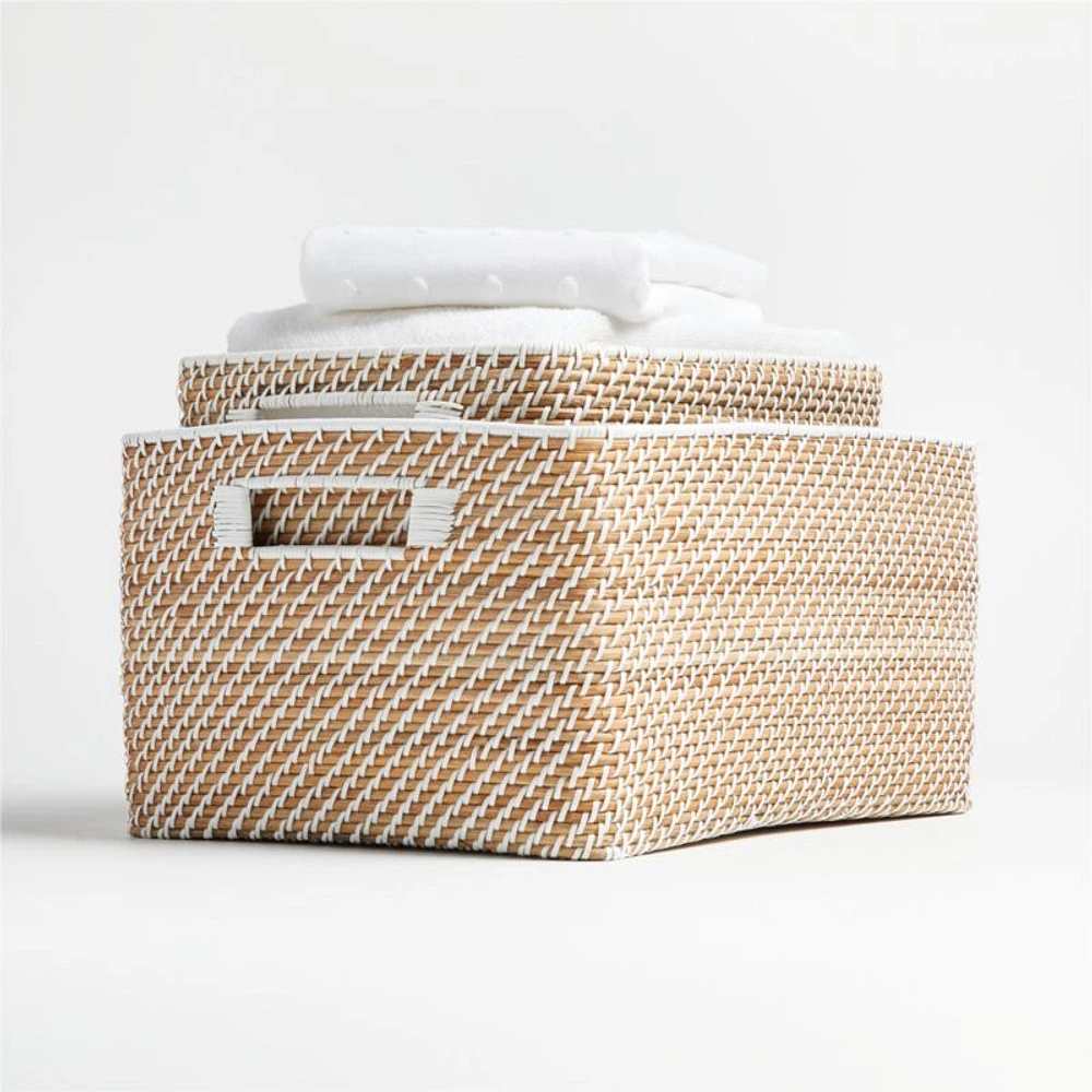 Sedona White Low Open Tote