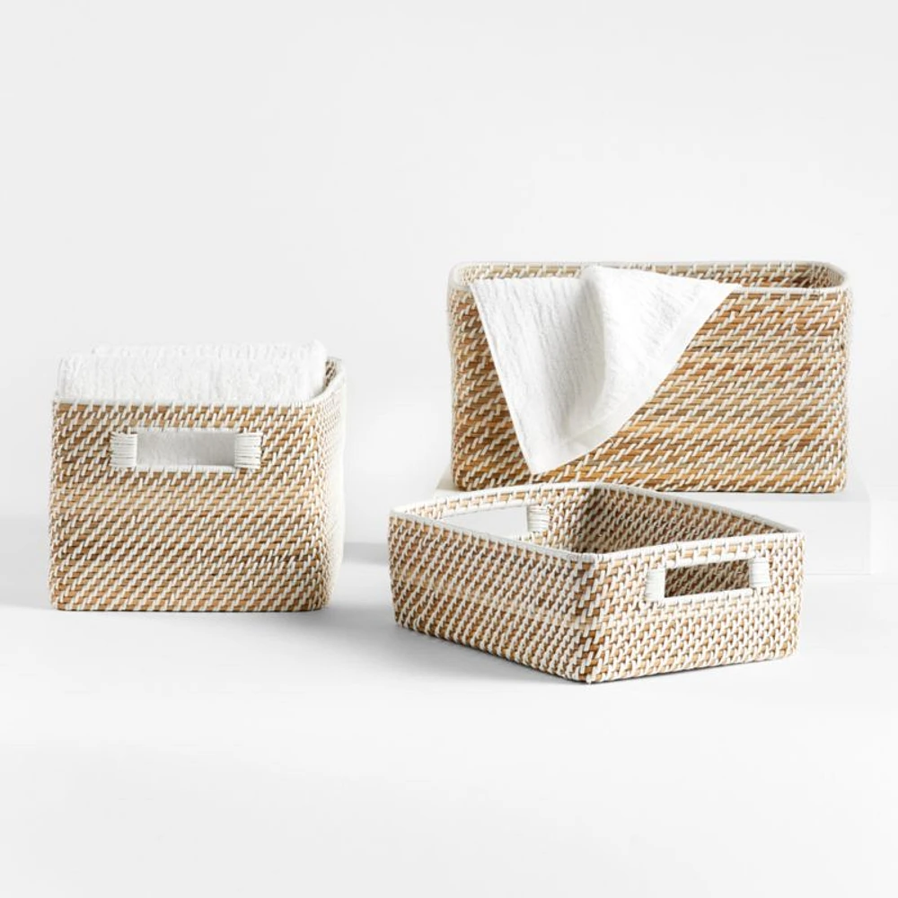 Sedona White Low Open Tote