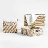 Sedona White Low Open Tote