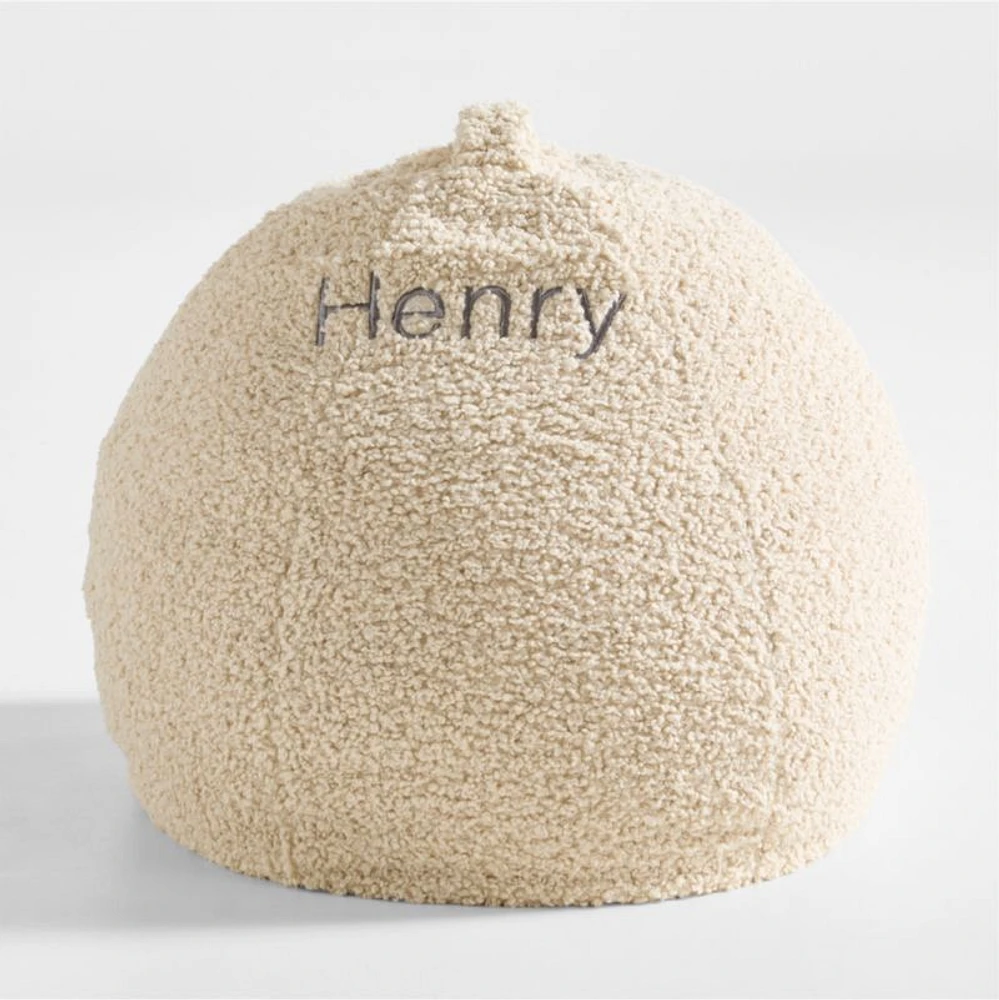 30-Inch Arctic Ivory Sherpa Lounge Bean Bag Chair Cover