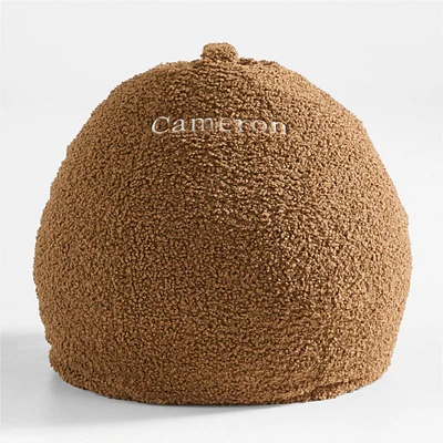 30-Inch Sesame Brown Sherpa Lounge Bean Bag Chair Cover