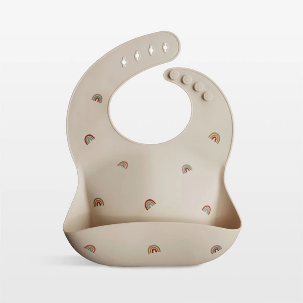 Mushie Rainbows Silicone Baby Bib