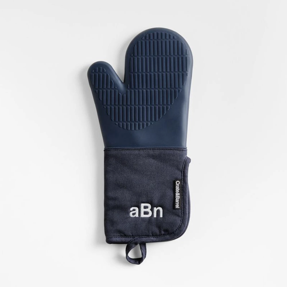 Silicone Blue Oven Mitt
