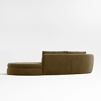 Sinuous 2-Piece Chaise Sectional Sofa by Athena Calderone