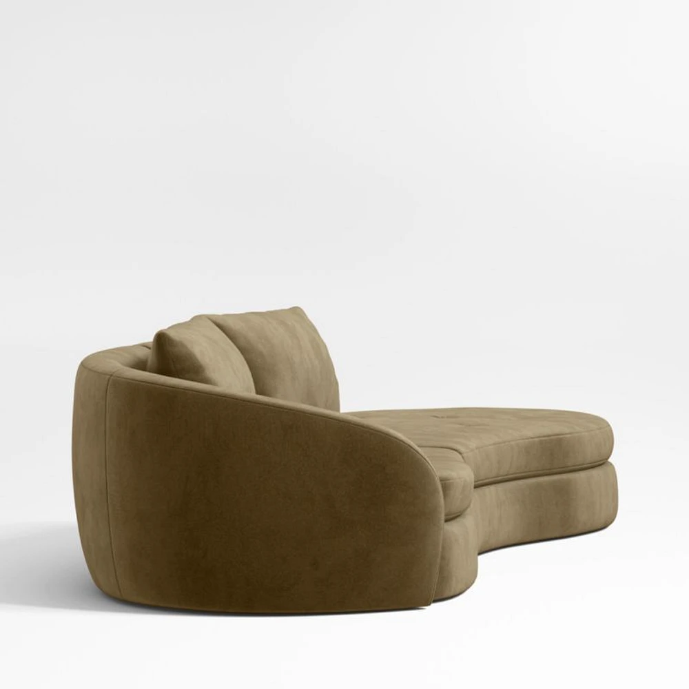 Sinuous 2-Piece Chaise Sectional Sofa by Athena Calderone