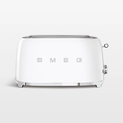 SMEG White 4-Slice Long Slot Retro Toaster