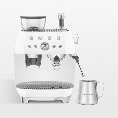 SMEG Semi-Automatic Coffee and Espresso Machine with Milk Frother