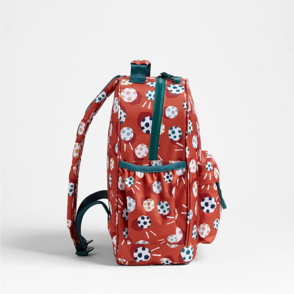Soccer Print Medium Kids Backpack with Side Pockets