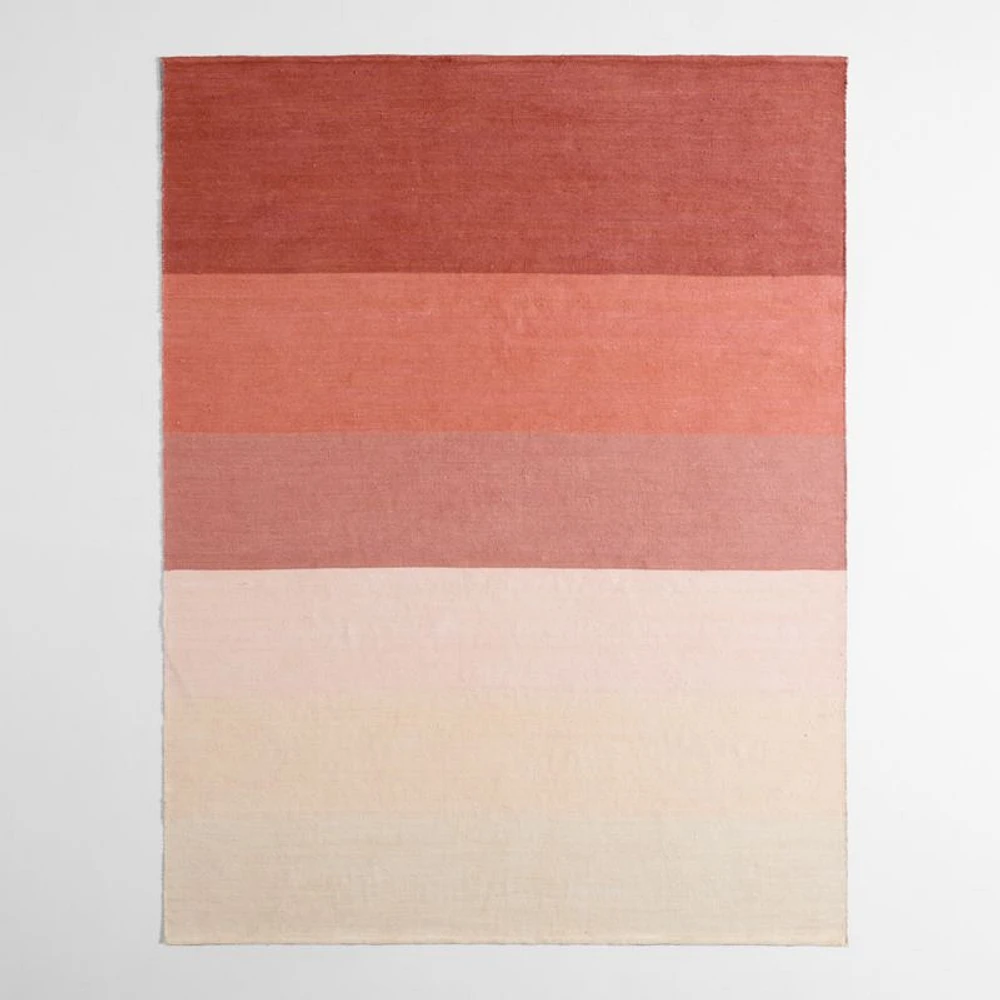 Soft Gradient Pink Chenille Kids Area Rug 5'x8'