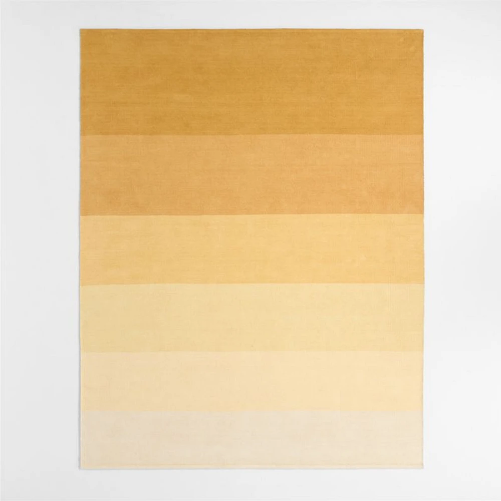 Soft Gradient Yellow Chenille Kids Area Rug 8'x10'