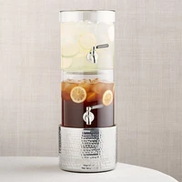 Stacking 2-Gallon Glass Cold Drink Dispenser with Bash Stand