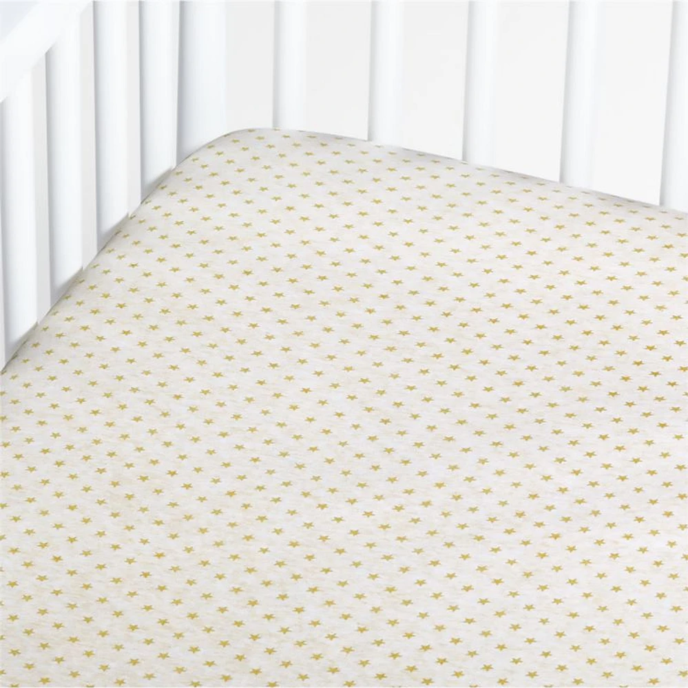 Baby's First Natural Star Organic Jersey Baby Crib Fitted Sheet