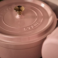 Staub ® Peony Pink Cast Iron -Qt. Round Cocotte