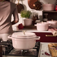 Staub ® Peony Pink Cast Iron -Qt. Round Cocotte