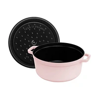 Staub ® Peony Pink Cast Iron -Qt. Round Cocotte