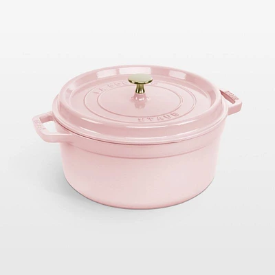 Staub ® Peony Pink Cast Iron -Qt. Round Cocotte