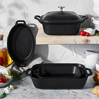 Staub Ceramics Matte Black 5-Piece Bakeware Set