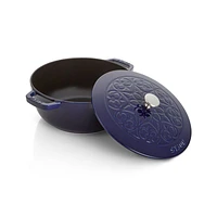 Staub Essential ® Dark Blue 3.75-Qt. Round French Oven with Lily Lid