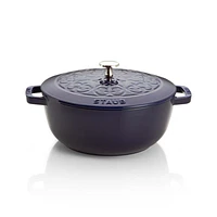 Staub Essential ® Dark Blue 3.75-Qt. Round French Oven with Lily Lid