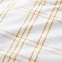 Stax Savannah Yellow Yarn-Dyed Organic Cotton Kids Twin Duvet Cover