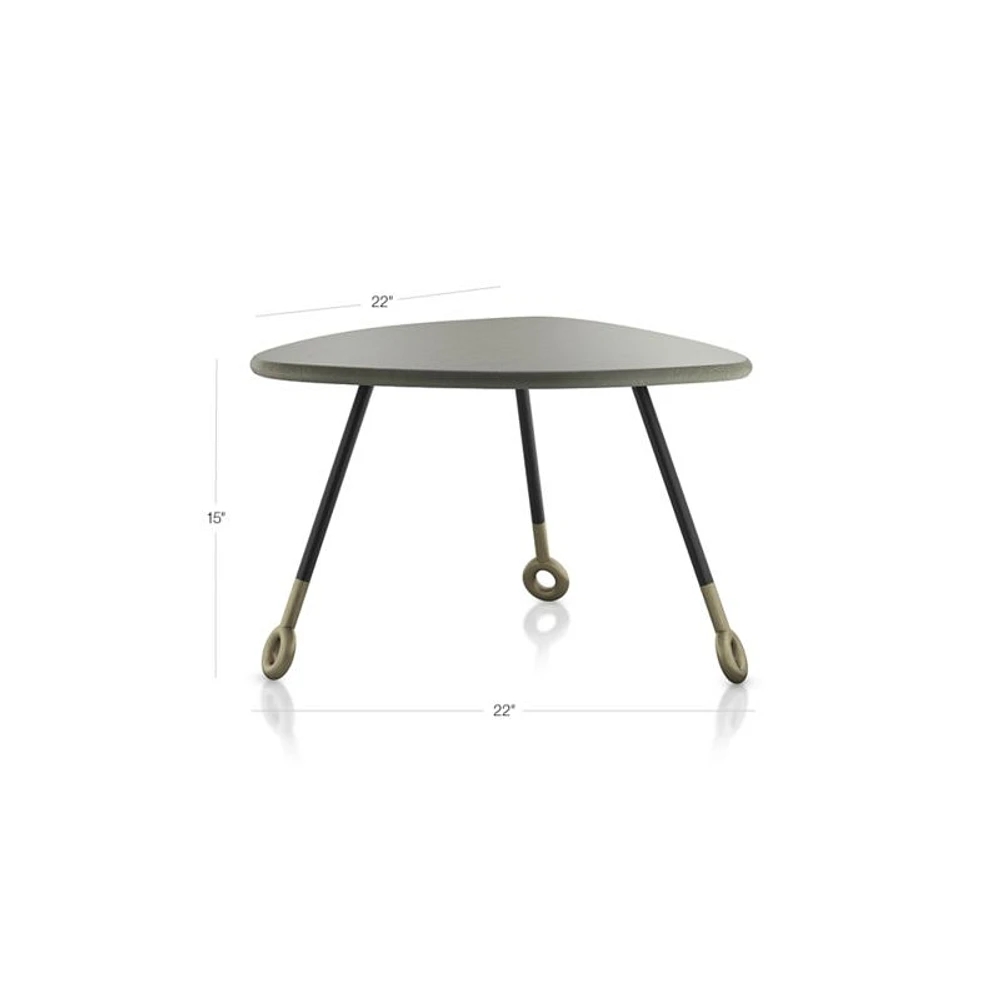 Stiles Faux Shagreen Triangle Nesting Table