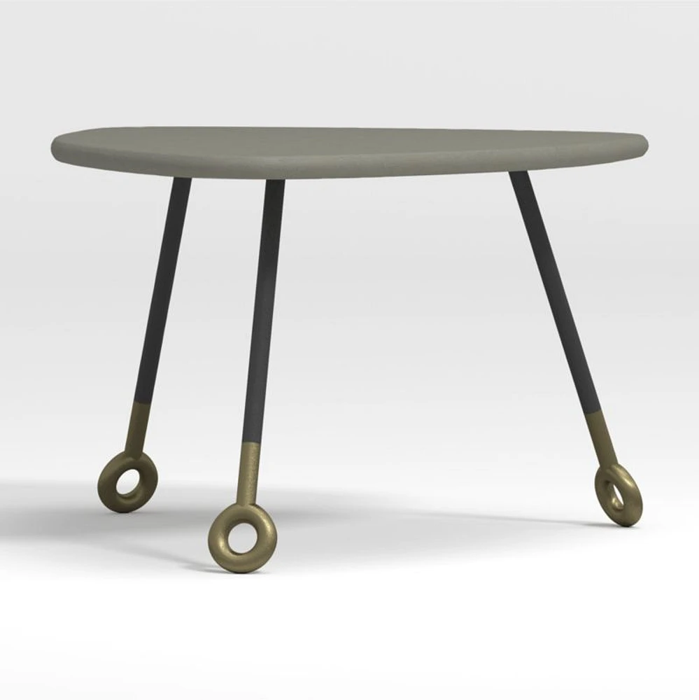 Stiles Faux Shagreen Triangle Nesting Table