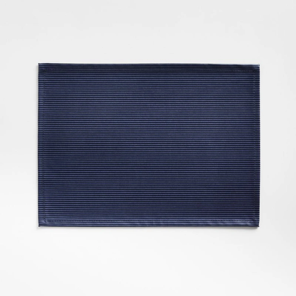 Easy-Clean Striped Navy Placemat