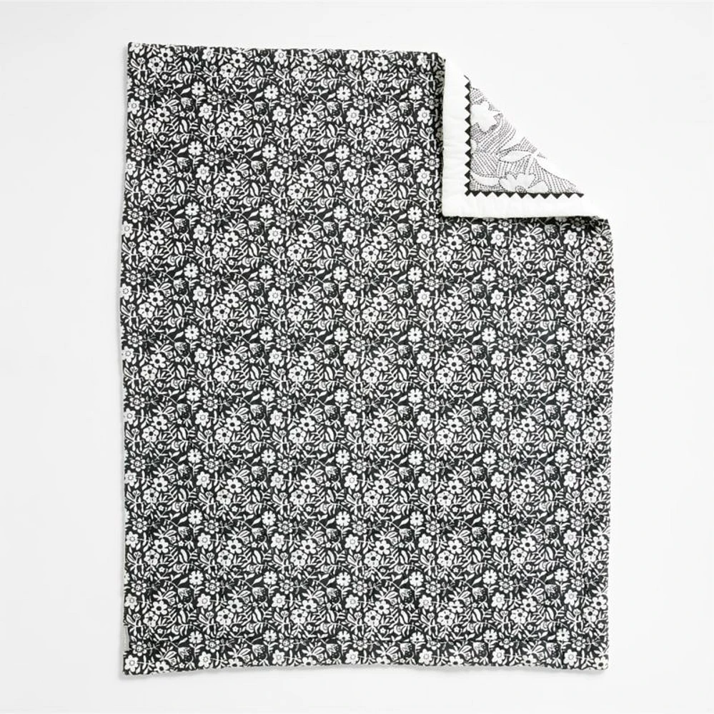 Suhavi Organic Floral Baby Crib Quilt by John Robshaw