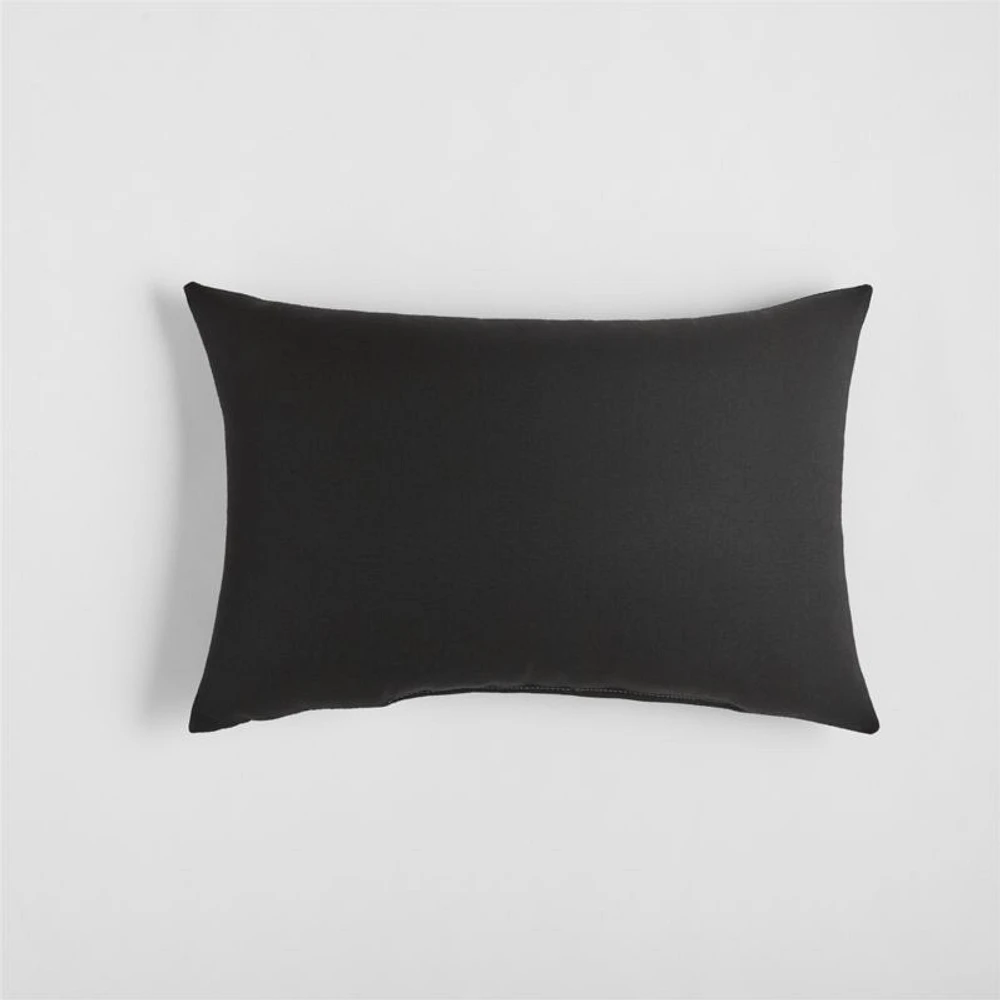 Sunbrella ® Canvas Black Outdoor 20"x13" Pillow
