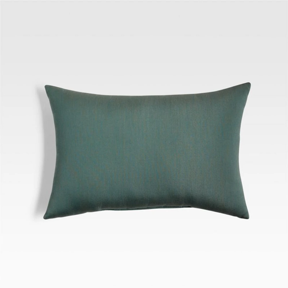 Sunbrella ® 20"x13" Lagoon Teal Outdoor Lumbar Pillow