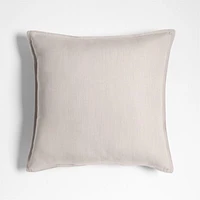 Sunbrella ® Canvas 20"x20" Flax Taupe Outdoor Throw Pillow