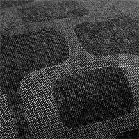 Sunbrella ® Retro Geo 20"x20" Ink Black Outdoor Throw Pillow