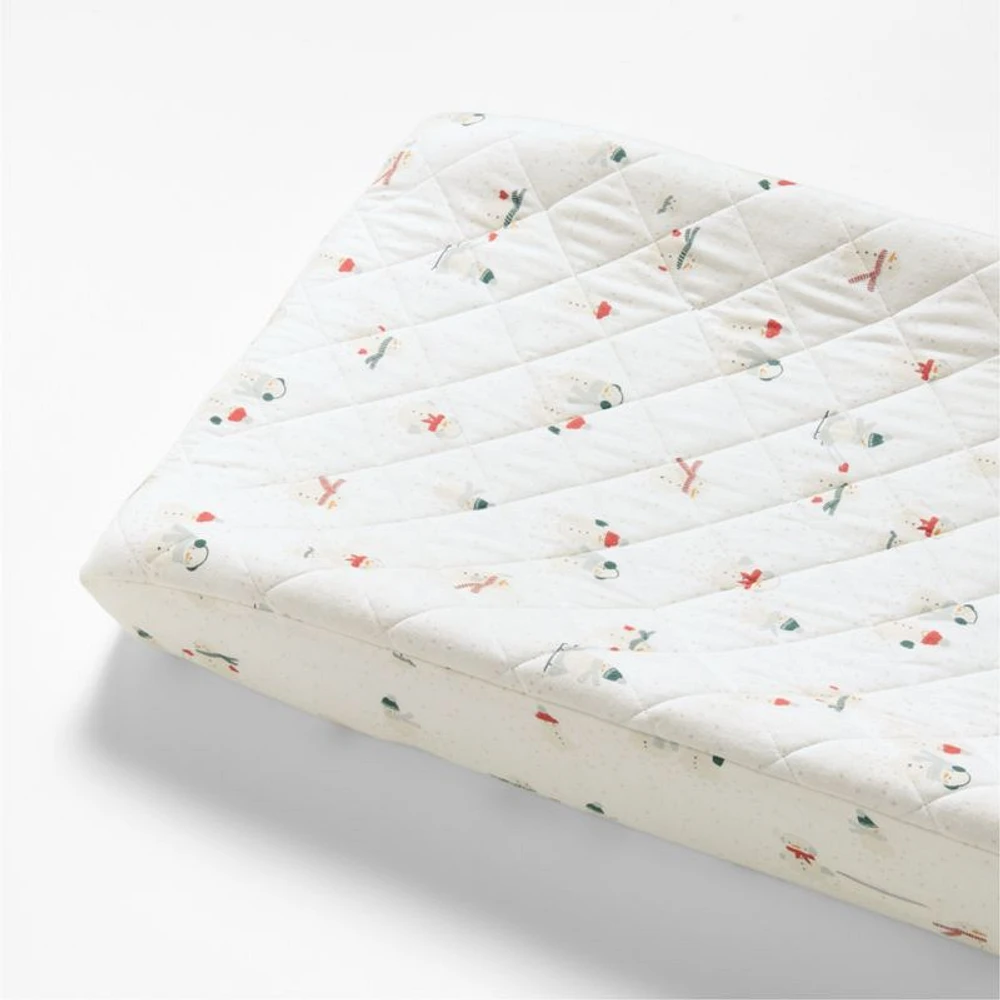 Supercozy Snow Friends Organic Cotton Flannel Baby Changing Pad Cover
