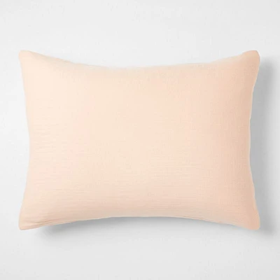 Supersoft Elegant Pink Organic Cotton Gauze Kids Pillow Sham
