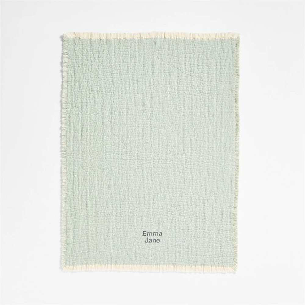 Supersoft Organic Cotton Gauze Verte Green Baby Stroller Blanket